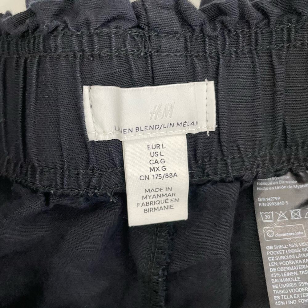 H&M High Rise Linen Blend Short Size Large - Picture 6 of 7